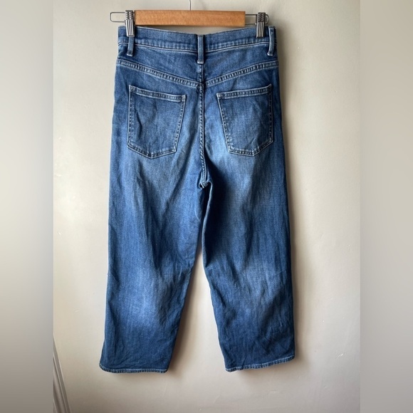 UNIQLO high rise wide leg cropped jeans size 24 - Picture 2 of 10